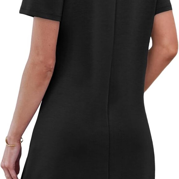 Summer Casual Dress Women V-Neck Short Sleeve Beach Sundress Large - Picture 5 of 6